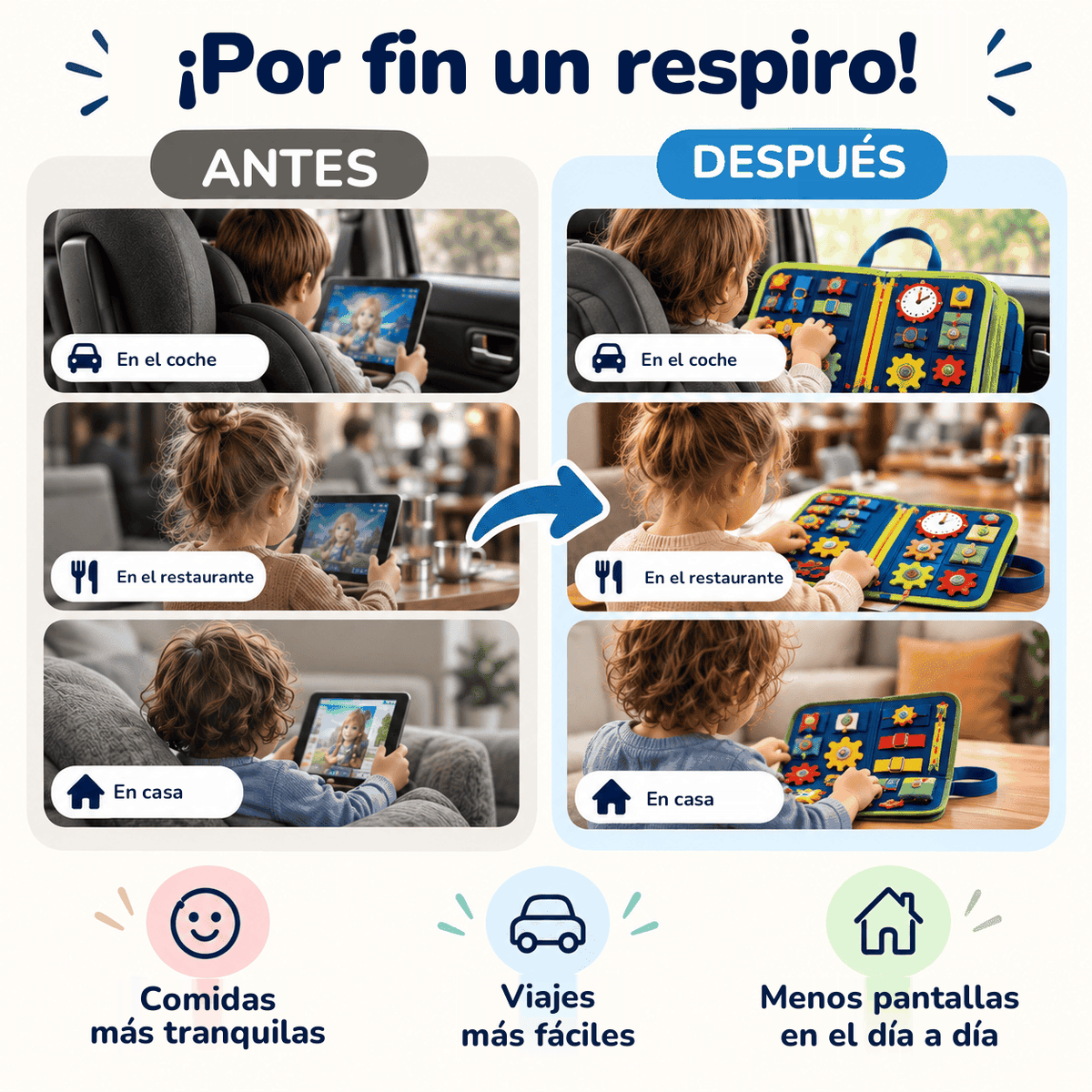 ¡Por fin un respiro! Antes / después
