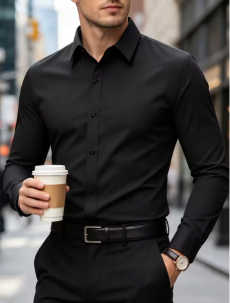 Chemise Ashford sans repassage — coloris noir